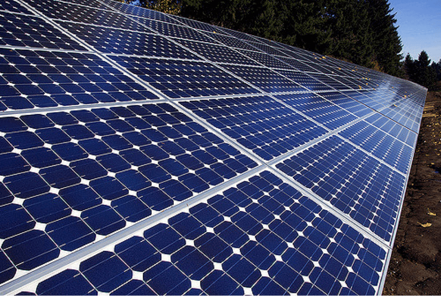 Solar panels, taken by Oregon DOT via Flickr. 